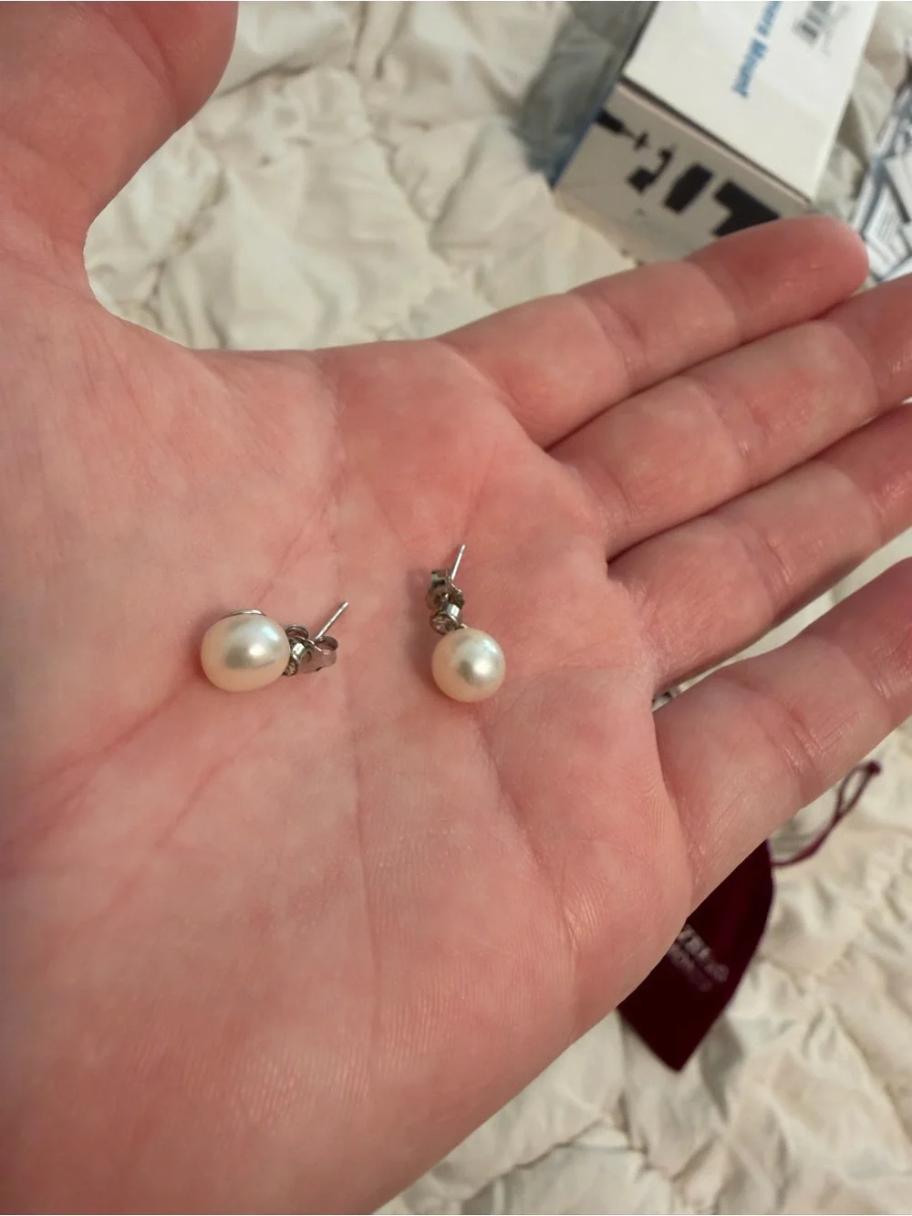 2 Helzberg Pearl bracelets & earrings